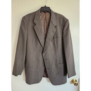 VINTAGE HART SCHAFFNER & MARX Men's 44R Sport Coat Blazer Brown Pinstripe